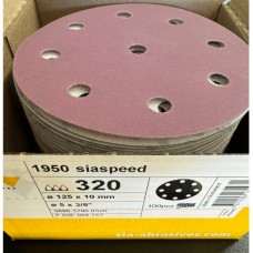 SIA 1950 Festool , 9 holes discs size 5 in grit 320, 100 per box, cost per disc