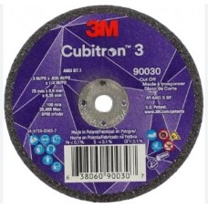 New 3M™ Cubitron™ 3 Cut-Off Wheel, 90030, 60+, T1, 3 in x 0.035 in x 1/4 in (75 x 0.9 x 6.35 mm), ANSI, 25/Pack, 50 ea/Case, cost per wheel