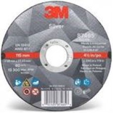 3M™ Silver Cut-Off Wheel,  87465,  T1,  4.5 in x 0.045 in x 7/8 in,  cost per wheel,  50 per box
