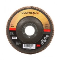 3M™ Cubitron™ II Flap Disc 967A,  T27 4-1/2 in x 7/8 in 40+ Y-weight,  10 per case,  cost per disc