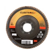 3M™ Cubitron™ II Flap Disc 967A,  T29 4-1/2 in x 7/8 in 40+ Y-weight,  10 per case,  cost per disc