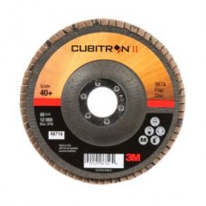 3M™ Cubitron™ II Flap Disc 967A,  T29 5 in x 7/8 in 40+ Y-weight,  10 per case,  cost per disc