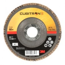 3M™ Cubitron™ II Flap Disc 967A,  T29 5 in x 7/8 in 60+ Y-weight,  10 per case
