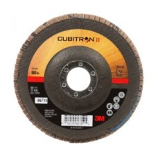 3M™ Cubitron™ II Flap Disc 967A,  T27 5 in x 7/8 in 80+ Y-weight,  10 per case