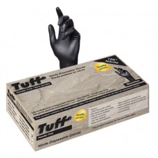 TUFF Glove Nitrile Powder Free Black 4.5 mil,  Large 100/box,  cost per box