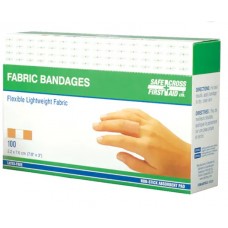 SAFECROSS Fabric Bandage 7/8 in x 3 in, 100/box, cost per box